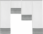 Design Mini Flächenvorhang Set anthrazit Scheibengardine 4028 4-tlg